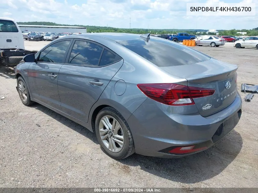 2019 Hyundai Elantra Value Edition VIN: 5NPD84LF4KH436700 Lot: 39816692