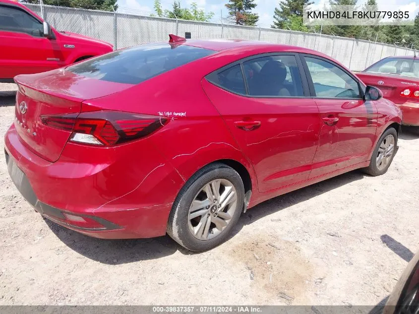 2019 Hyundai Elantra Sel VIN: KMHD84LF8KU779835 Lot: 39837357