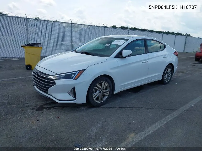 2019 Hyundai Elantra Value Edition VIN: 5NPD84LF5KH418707 Lot: 39890761