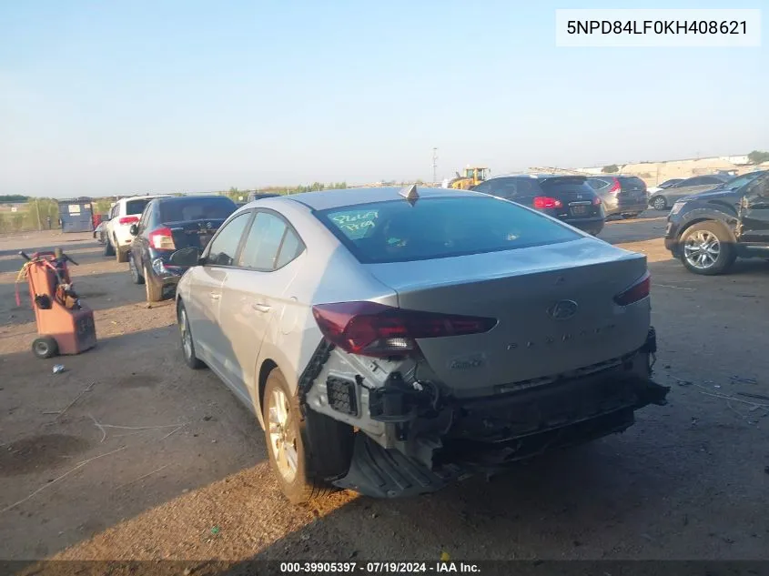 5NPD84LF0KH408621 2019 Hyundai Elantra Sel