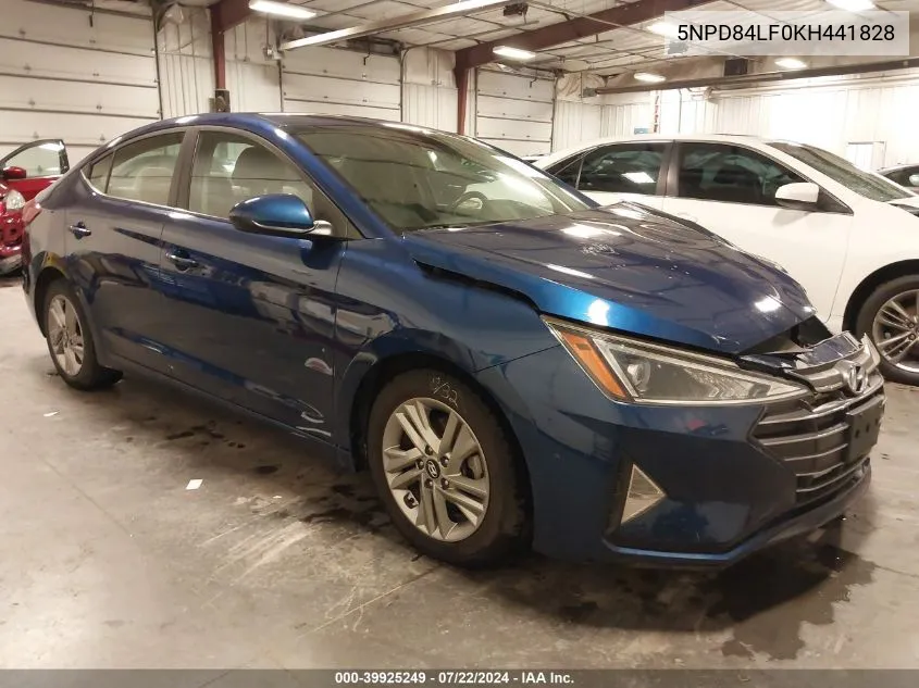 2019 Hyundai Elantra Sel VIN: 5NPD84LF0KH441828 Lot: 39925249