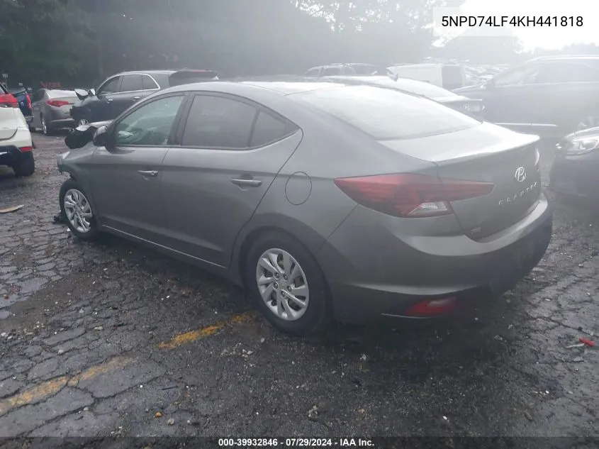 5NPD74LF4KH441818 2019 Hyundai Elantra Se