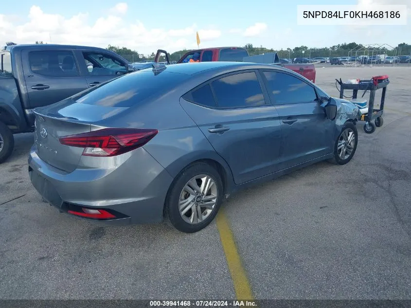 5NPD84LF0KH468186 2019 Hyundai Elantra Sel