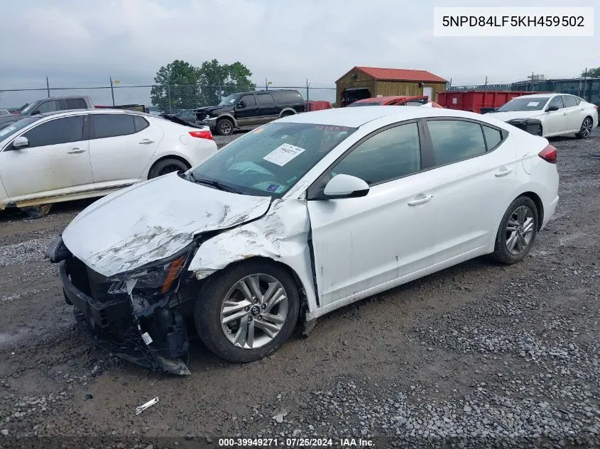 2019 Hyundai Elantra Sel VIN: 5NPD84LF5KH459502 Lot: 39949271