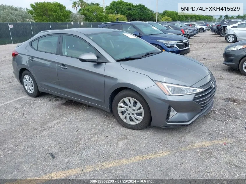 2019 Hyundai Elantra Se VIN: 5NPD74LFXKH415529 Lot: 39952299