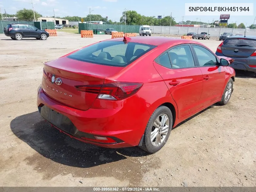 5NPD84LF8KH451944 2019 Hyundai Elantra Value Edition