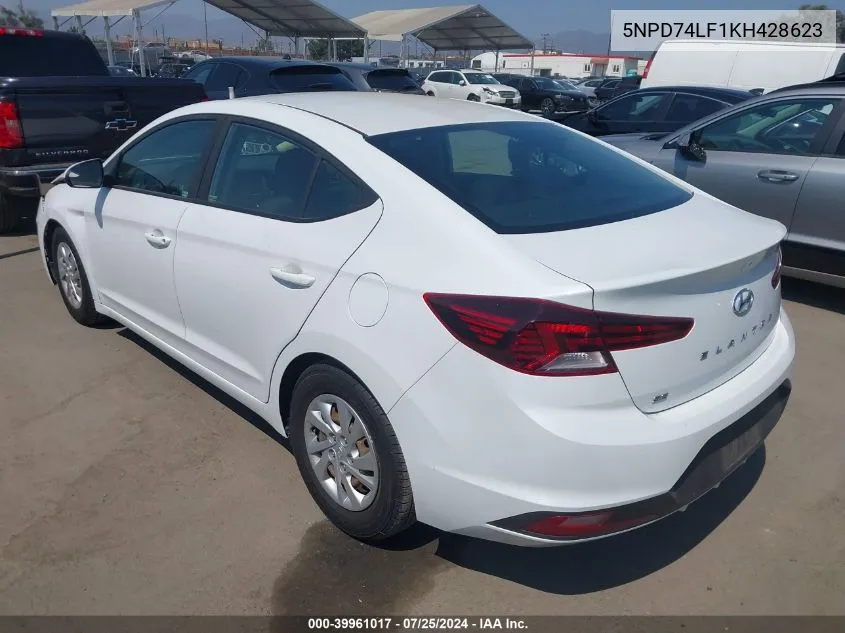 2019 Hyundai Elantra Se VIN: 5NPD74LF1KH428623 Lot: 39961017