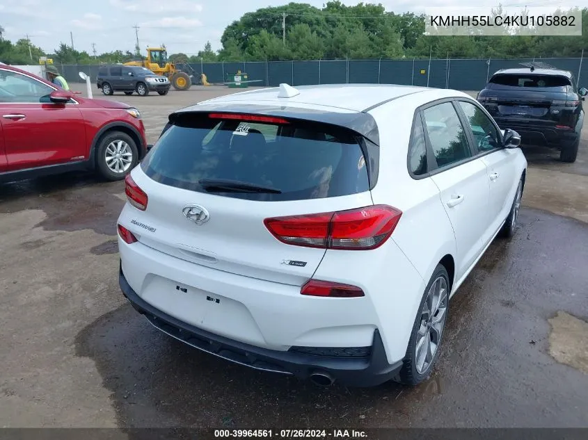 2019 Hyundai Elantra Gt N Line VIN: KMHH55LC4KU105882 Lot: 39964561