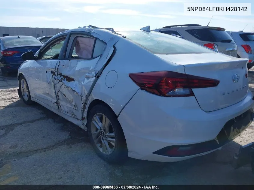 5NPD84LF0KH428142 2019 Hyundai Elantra Sel