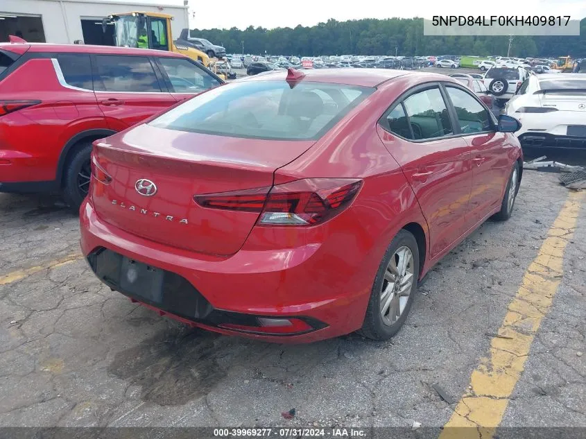 5NPD84LF0KH409817 2019 Hyundai Elantra Sel