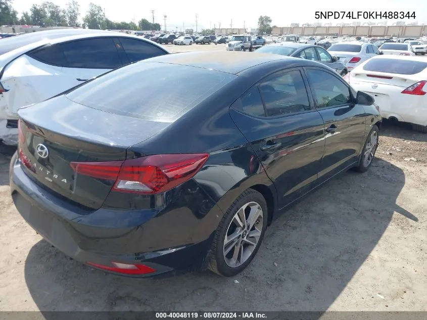 2019 Hyundai Elantra Se VIN: 5NPD74LF0KH488344 Lot: 40048119