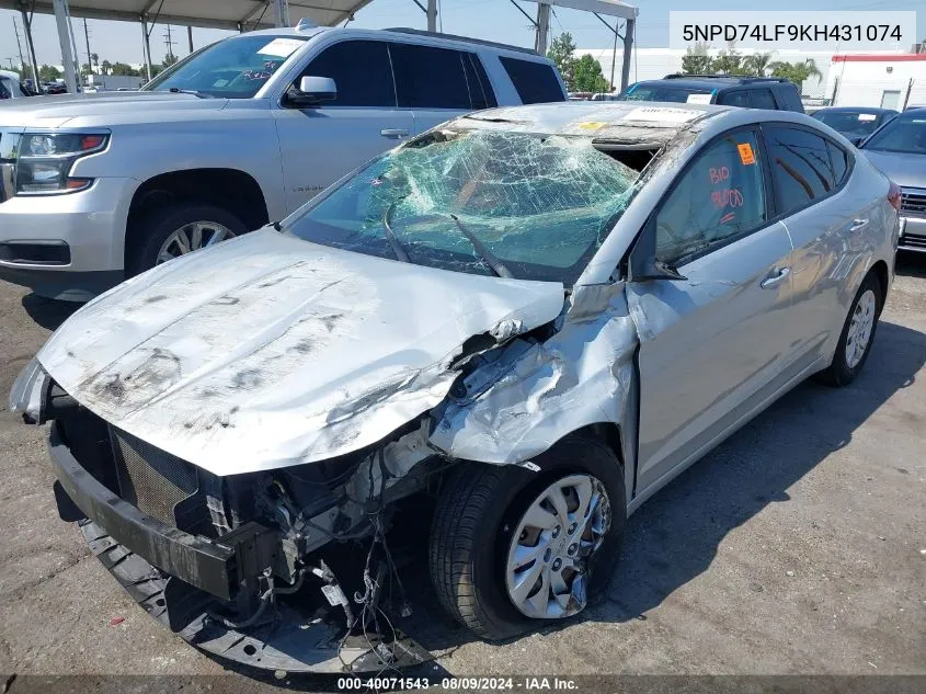 5NPD74LF9KH431074 2019 Hyundai Elantra Se