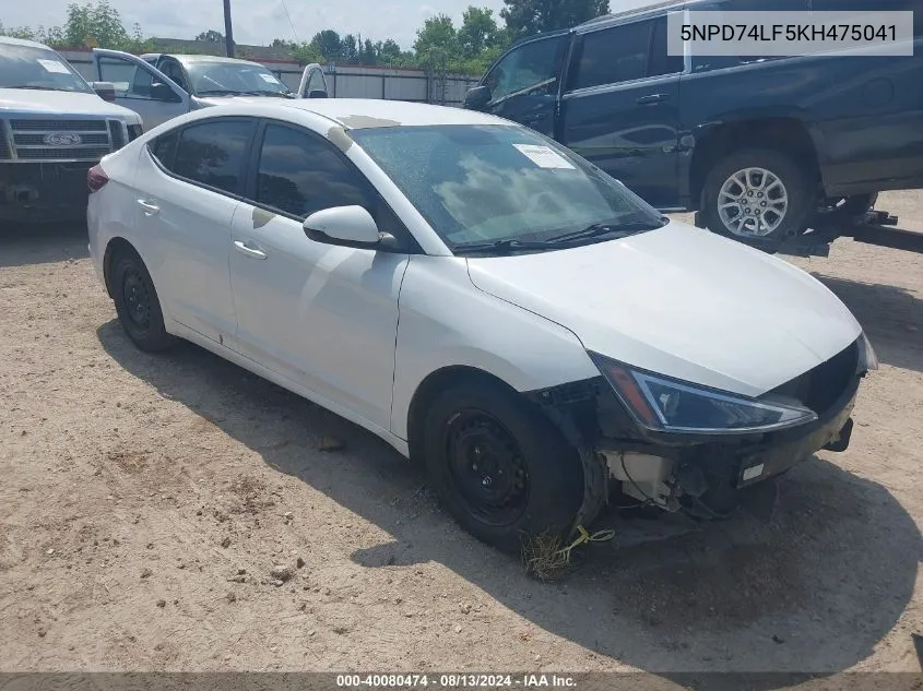 5NPD74LF5KH475041 2019 Hyundai Elantra Se