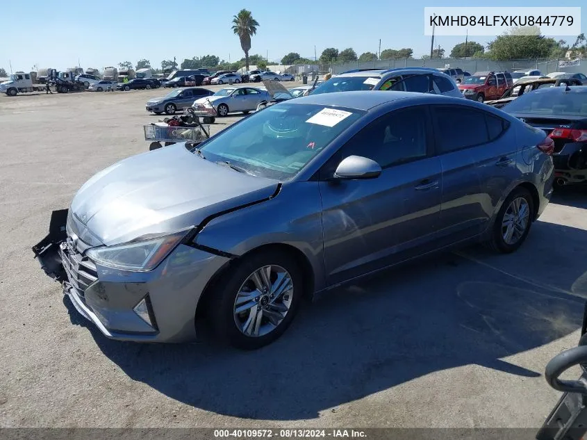 2019 Hyundai Elantra Sel VIN: KMHD84LFXKU844779 Lot: 40109572