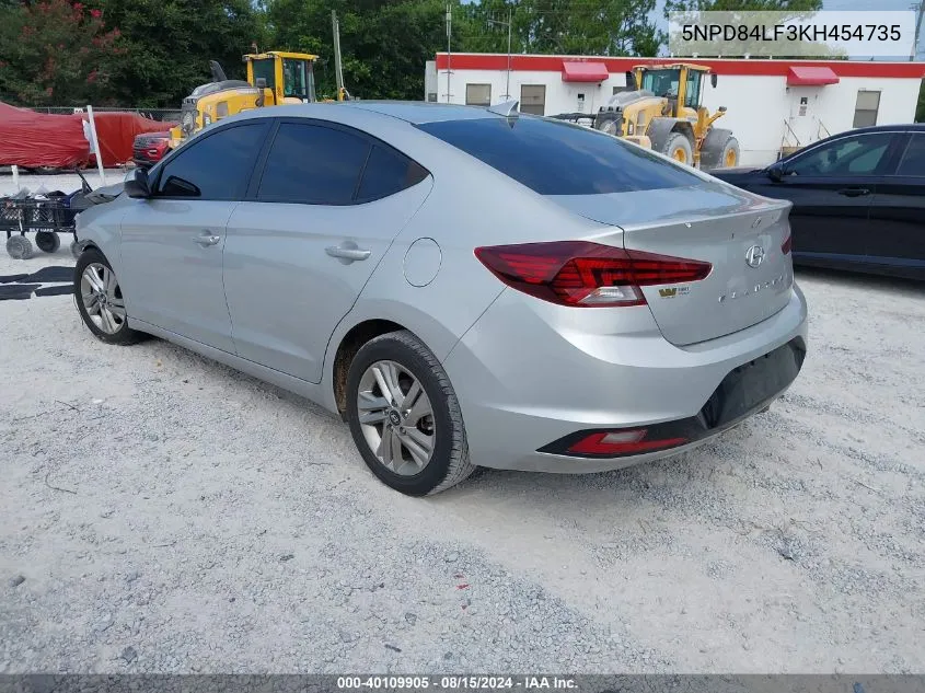 2019 Hyundai Elantra Sel VIN: 5NPD84LF3KH454735 Lot: 40109905