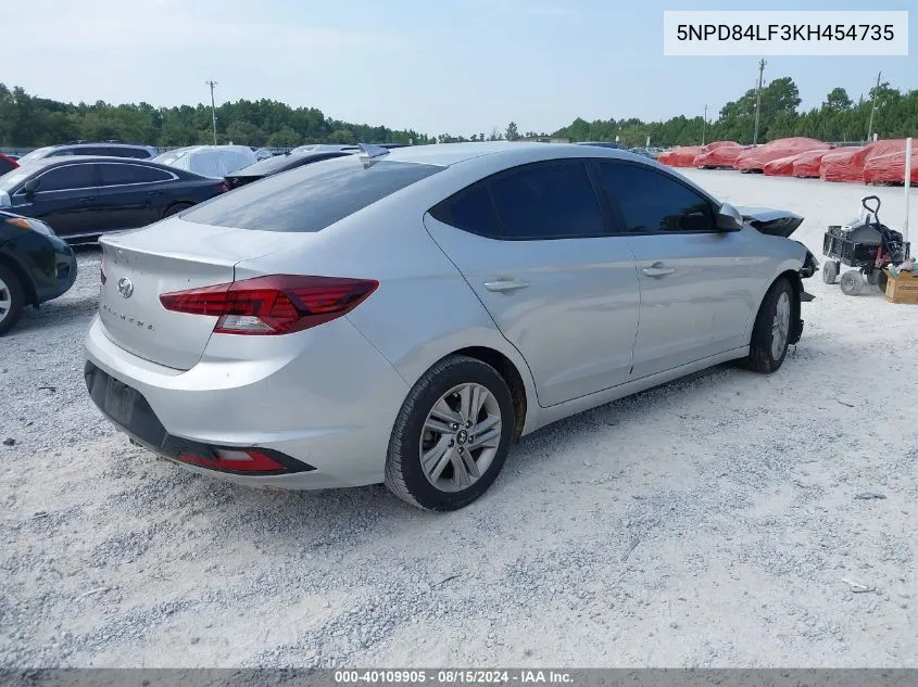 2019 Hyundai Elantra Sel VIN: 5NPD84LF3KH454735 Lot: 40109905