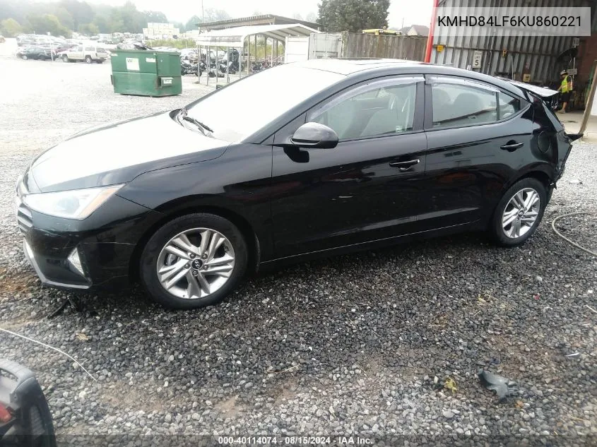 KMHD84LF6KU860221 2019 Hyundai Elantra Value Edition