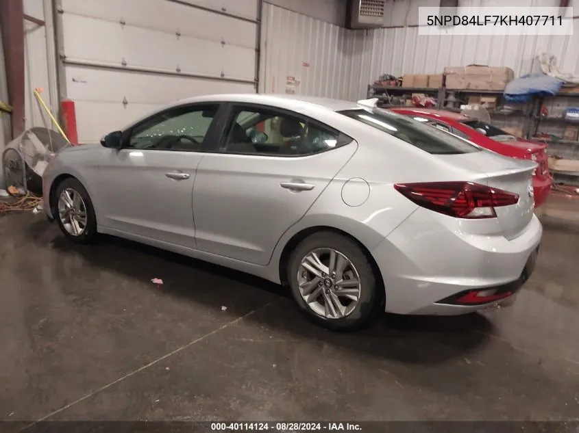 5NPD84LF7KH407711 2019 Hyundai Elantra Sel