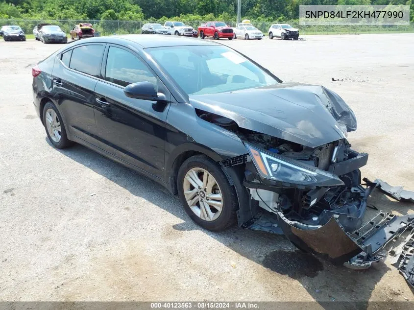 2019 Hyundai Elantra Sel VIN: 5NPD84LF2KH477990 Lot: 40123563