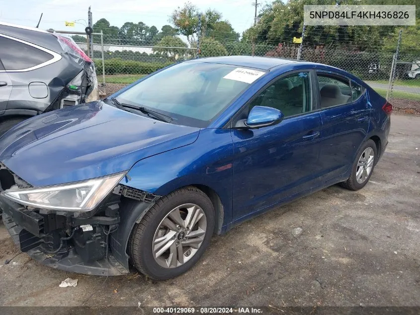 5NPD84LF4KH436826 2019 Hyundai Elantra Sel/Value/Limited