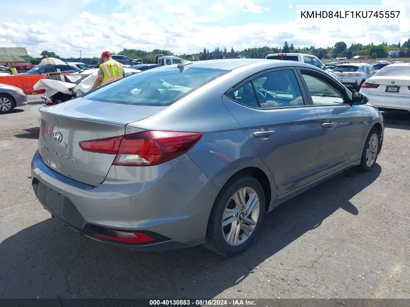 2019 Hyundai Elantra Sel VIN: KMHD84LF1KU745557 Lot: 40130883