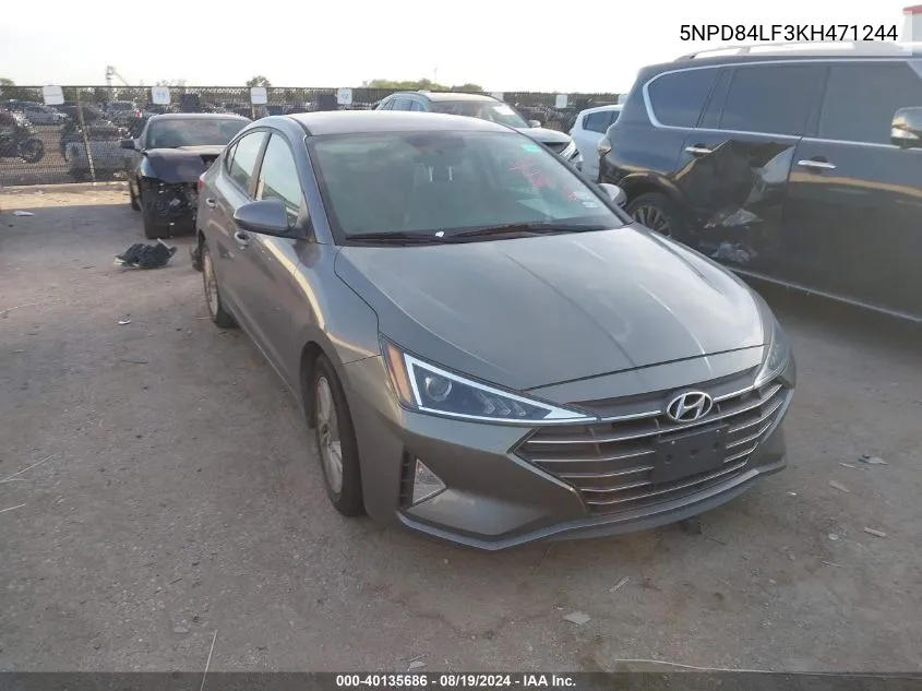 2019 Hyundai Elantra Sel VIN: 5NPD84LF3KH471244 Lot: 40135686