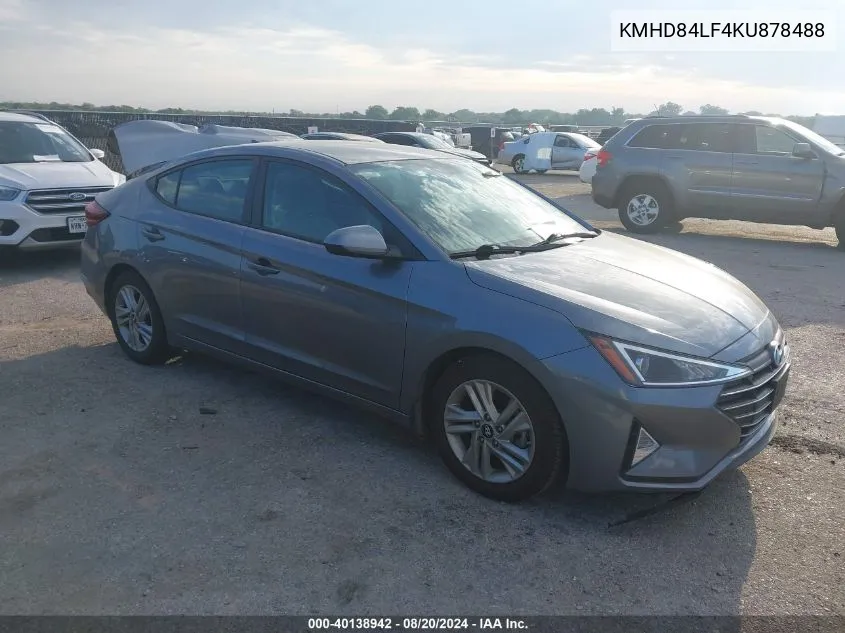 KMHD84LF4KU878488 2019 Hyundai Elantra Sel/Value/Limited