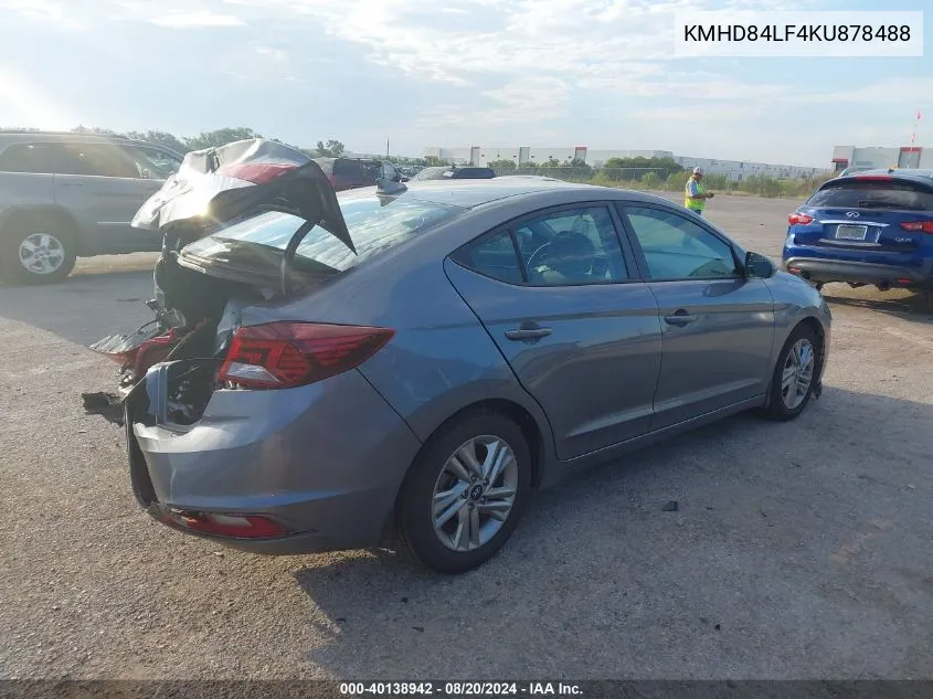 KMHD84LF4KU878488 2019 Hyundai Elantra Sel/Value/Limited