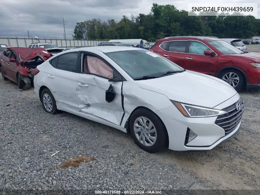 5NPD74LF0KH439659 2019 Hyundai Elantra Se