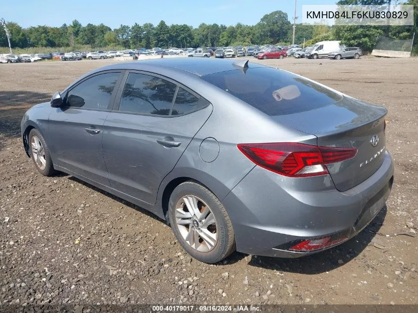 2019 Hyundai Elantra Value Edition VIN: KMHD84LF6KU830829 Lot: 40179017