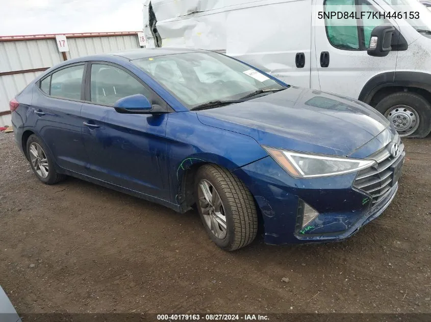 2019 Hyundai Elantra Sel VIN: 5NPD84LF7KH446153 Lot: 40179163