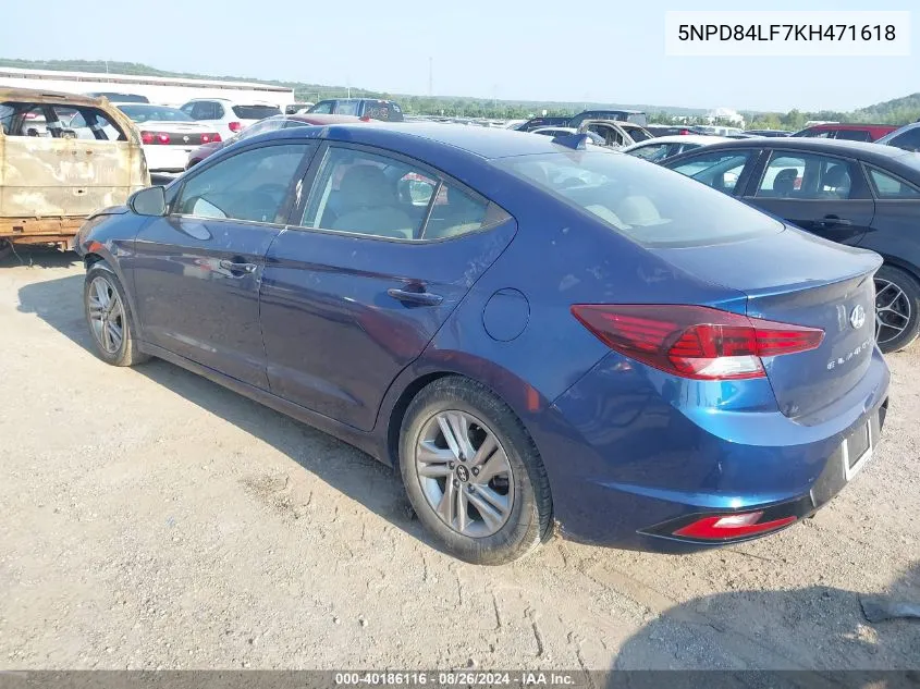 5NPD84LF7KH471618 2019 Hyundai Elantra Sel