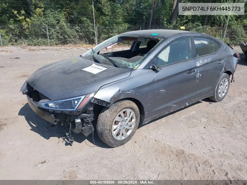 5NPD74LF6KH445773 2019 Hyundai Elantra Se