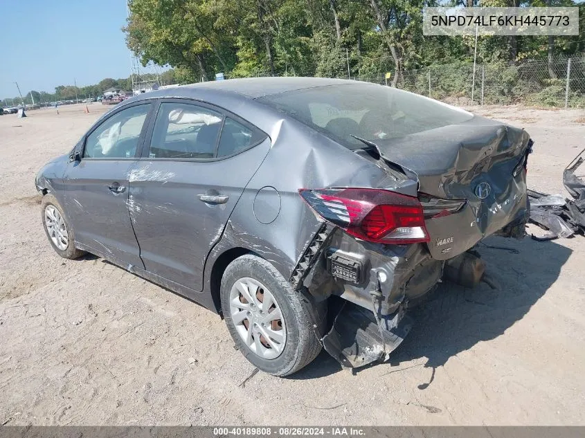 5NPD74LF6KH445773 2019 Hyundai Elantra Se