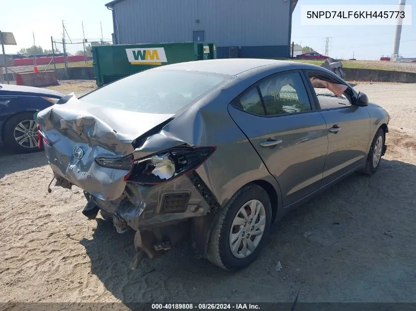 5NPD74LF6KH445773 2019 Hyundai Elantra Se