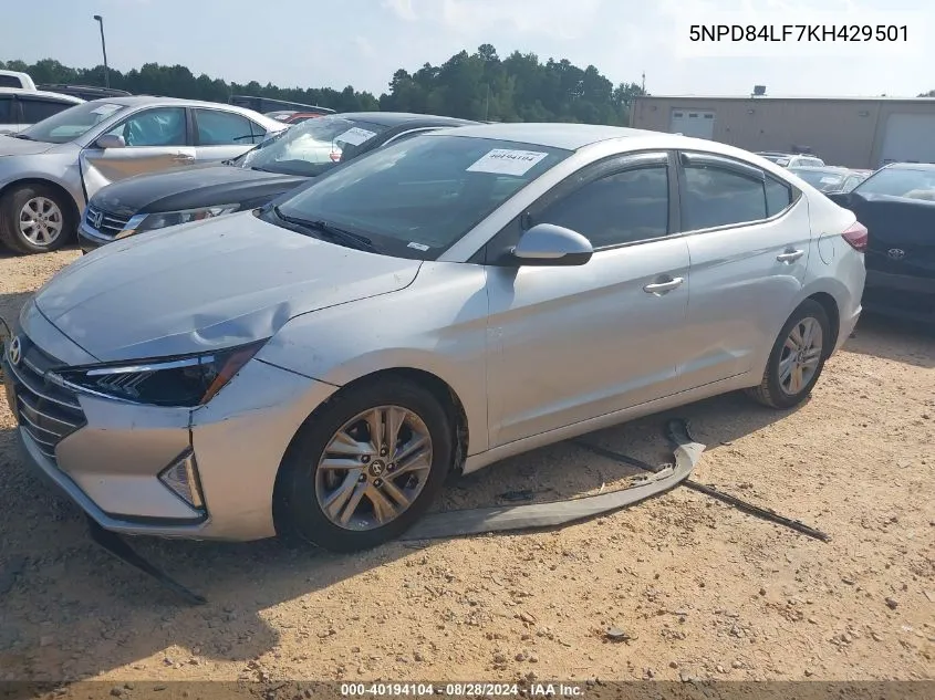 5NPD84LF7KH429501 2019 Hyundai Elantra Sel