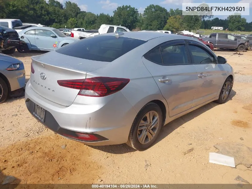 5NPD84LF7KH429501 2019 Hyundai Elantra Sel