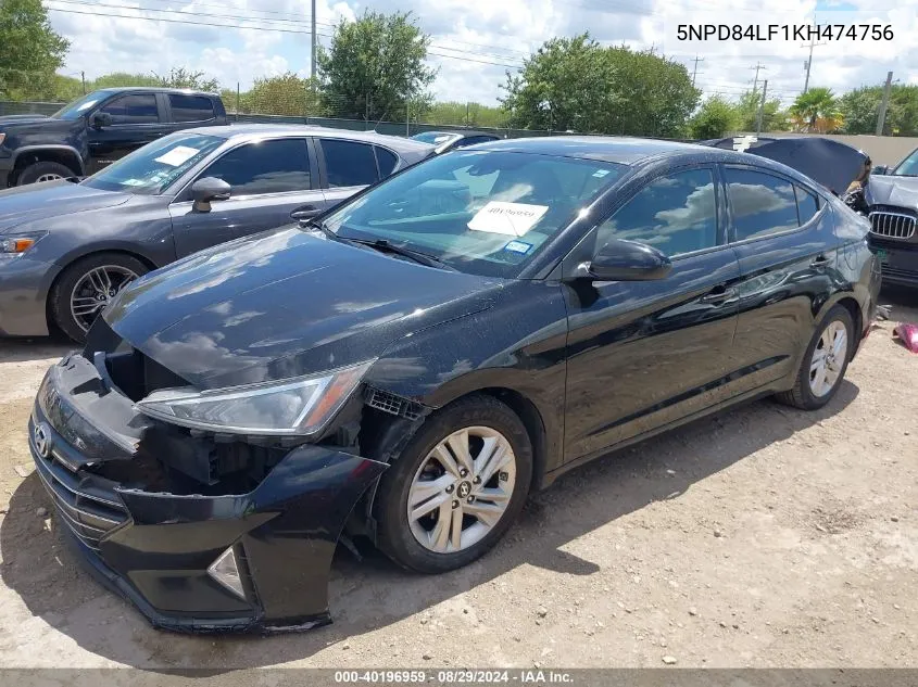 2019 Hyundai Elantra Sel VIN: 5NPD84LF1KH474756 Lot: 40196959