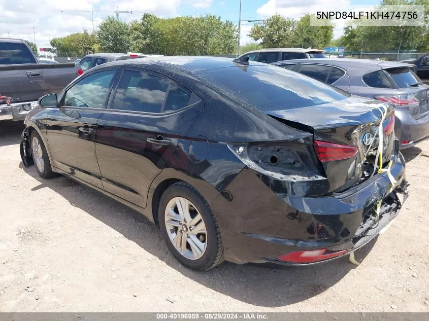 2019 Hyundai Elantra Sel VIN: 5NPD84LF1KH474756 Lot: 40196959