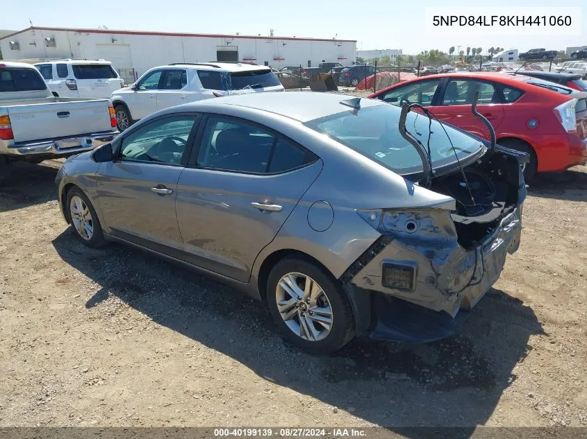 2019 Hyundai Elantra Sel VIN: 5NPD84LF8KH441060 Lot: 40199139