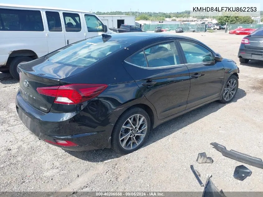 KMHD84LF7KU862253 2019 Hyundai Elantra Limited