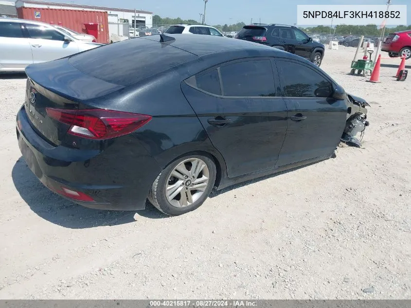 5NPD84LF3KH418852 2019 Hyundai Elantra Value Edition