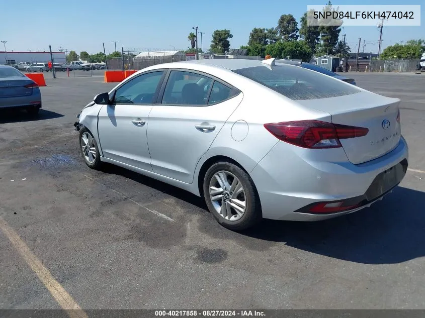 2019 Hyundai Elantra Value Edition VIN: 5NPD84LF6KH474042 Lot: 40217858