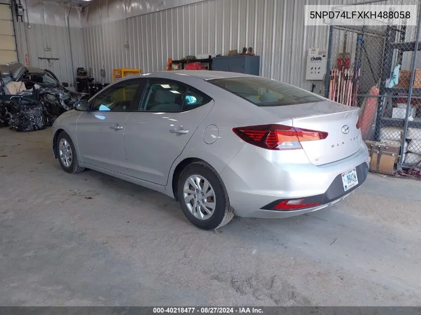 5NPD74LFXKH488058 2019 Hyundai Elantra Se