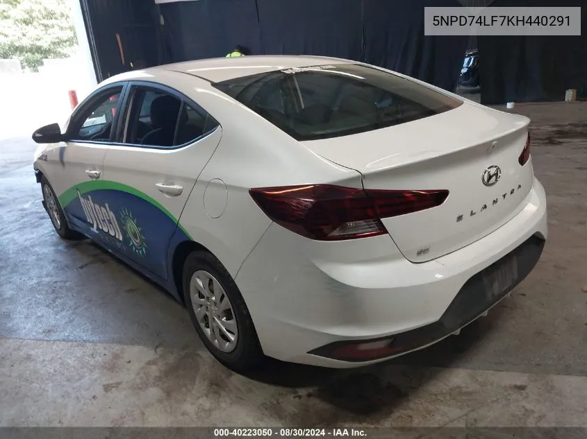 5NPD74LF7KH440291 2019 Hyundai Elantra Se