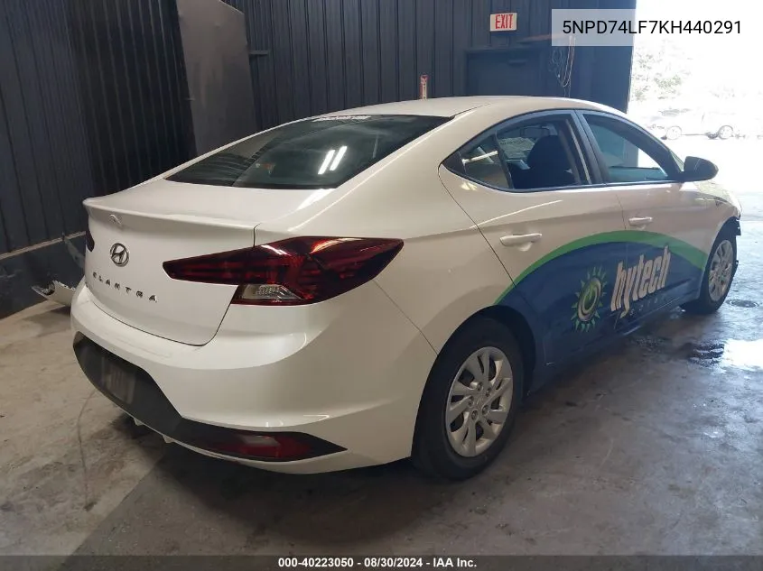 5NPD74LF7KH440291 2019 Hyundai Elantra Se