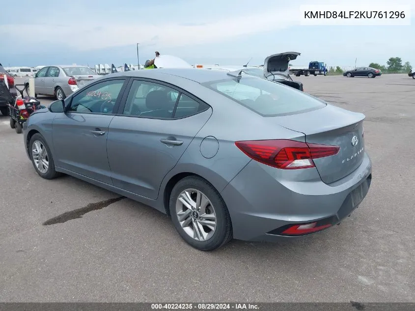 KMHD84LF2KU761296 2019 Hyundai Elantra Sel