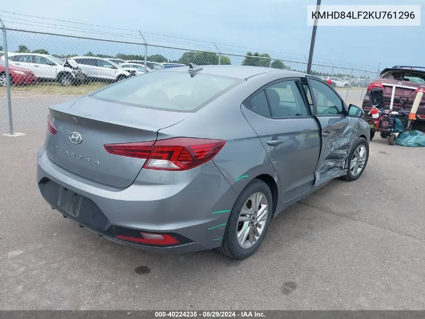 KMHD84LF2KU761296 2019 Hyundai Elantra Sel