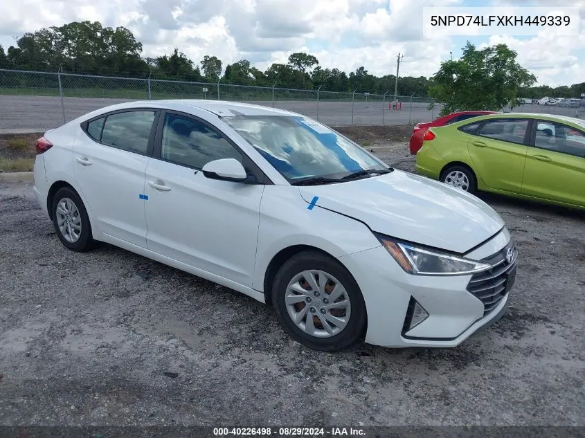 5NPD74LFXKH449339 2019 Hyundai Elantra Se