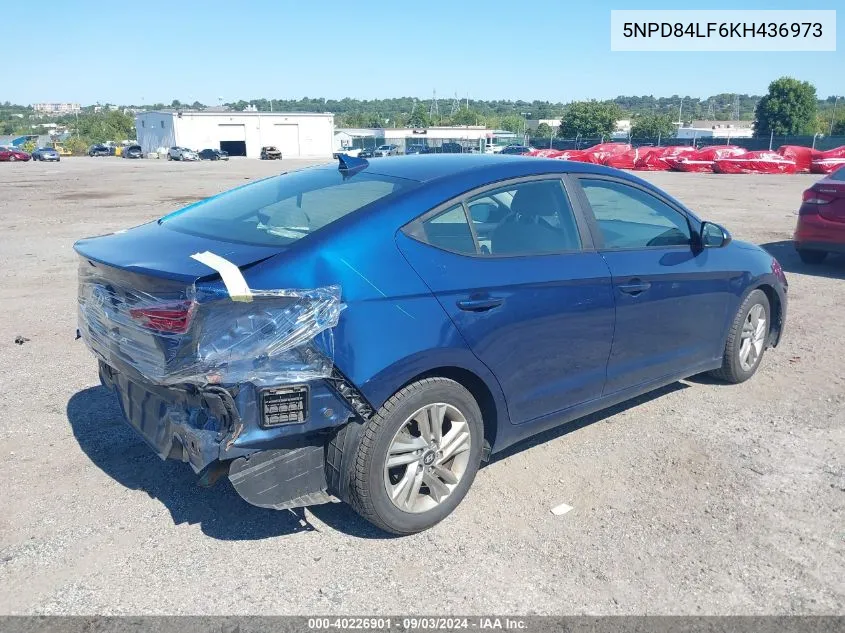 2019 Hyundai Elantra Sel VIN: 5NPD84LF6KH436973 Lot: 40226901